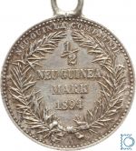 Deutsch-Neuguinea, Neu-Guinea ½ Mark 1894 A, Kaiser Wilhelm II., gehenkelt