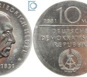 DDR 10 Mark 1981 - Georg Wilhelm Friedrich Hegel - stempelglanz - J.1581