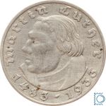 Deutsches Reich, 2 Mark 1933 A, Martin Luther, Jäger 352