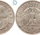 Deutsches Reich, 2 Mark 1933 A, Martin Luther, Jäger 352