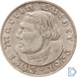 Deutsches Reich, 2 Mark 1933 A, Martin Luther, Jäger 352