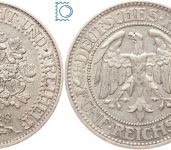 Weimarer Republik 5 Reichsmark 1928 A - Eichbaum - Silber - J. 331