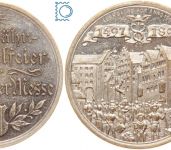 Medaille 400 jährige Jubelfeier der Leipziger Messe 1879 | versilbert PP