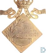 Medaille 1906 | Intern. Kochkunst-Ausstellung, Wien, Maria Josepha mit Etui