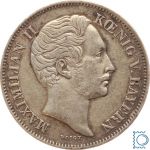BAYERN ½ Gulden 1861, Maximilian II. Joseph 1848-1864