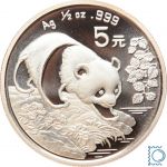 CHINA 5 Yuan 1994 - Panda 1/2 Oz Silber PP in Kapsel