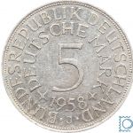 5 Deutsche Mark 1958 J - Silberadler 1951-1974 - Jaeger 387