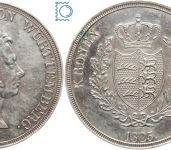 Württemberg, König Wilhelm I., Kronentaler 1825, J. 55