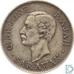 Königreich Sarawak, 10 Cents 1900 H, Charles Brooke, Silber