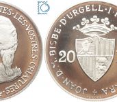 Andorra - 20 Diners 1984 - Bär - Silber PP in Kapsel