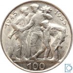 Tschechoslowakei 100 Korun 1955 J-B, Begüßung der Kriegsheimkehrer
