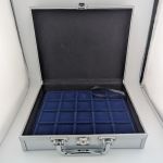 Leuchtturm Alu-Münzkoffer silber - mit 2 Tableaus - passend für Leuchtturm Cargo S6 Einlagen