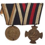 2er Ordensspange Preussen Königgrätz 1866 / Kriegsgedenkmünze 1870/71