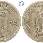 Norwegen, 10 Øre 1878 Oscar II., Unter schwedischer Regierung 1814-1905