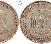 Deutsches Reich - 2 Mark 1934 F - Friedrich Schiller - Jäger 358