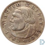 Deutsches Reich, 2 Mark 1933 E, Martin Luther, Jäger 352