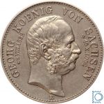 SACHSEN, 2 Mark 1904 E, Auf den Tod von König Georg, Silber Jäger 132