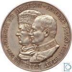 SACHSEN, 2 Mark 1909 E, 500 Jahre UNI Leipzig, Silber Jg. 138