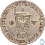 Weimar, 3 Reichsmark 1925 F | Jahrtausendfeier der Rheinlande | Jg. 321, Silber