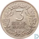 Weimar, 3 Reichsmark 1925 F | Jahrtausendfeier der Rheinlande | Jg. 321, Silber
