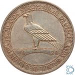 Weimar 3 Mark 1930 D, Rheinlandräumung, J.345, Silber, Patina!