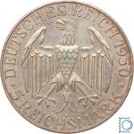 Weimar 5 Mark 1930 A | Graf Zeppelin Weltflug | J.342, Silber