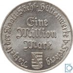 Weimar, Sachsen - Hüttenwerke bei Freiberg - Notgeld 1 Million Mark 1923 - TOP!