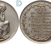 Hungermedaille - Preise im April 1923 - Mutter mit Kind von Friedrich Hörnlein