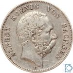 SACHSEN, 2 Mark 1902 E, Jaeger 124, Silber