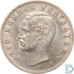 BAYERN, 3 Mark, König Otto, 1913 D, J.47, Silber