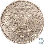 BAYERN, 3 Mark, König Otto, 1913 D, J.47, Silber