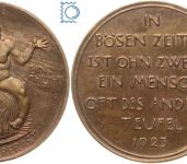Wuchermedaille - Hungermedaille - Der Wucherer von Friedrich Hörnlein