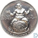 Wuchermedaille - Hungermedaille - Der Wucherer von Friedrich Hörnlein