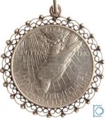 USA Liberty Peace Dollar 1922 als Anhänger mit filgraner Fassung