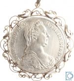 Maria Theresia Taler 1780 mit Fassung und Anhänger - wunderschön!