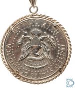 USA Kenndy ½ Dollar Halfdollar 1964 als Anhänger mit schöner Fassung