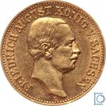 Kaiserreich, 10 Mark Sachsen 1906 E, König Friedrich August, J.263, Goldmünze