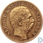 Kaiserreich, 10 Mark Sachsen 1875 E, König Albert, J.261, Goldmünze
