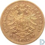 Kaiserreich, 10 Mark Sachsen 1872 E, Johann 1854-1873, J.257, Goldmünze