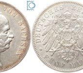 SACHSEN, 5 Mark 1903 E, König Georg, J.130, Silber