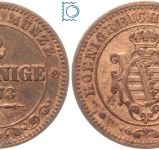 Sachsen, 2 Pfennig 1873 B, König Johann 1854-1873, J.122