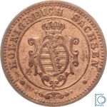 Sachsen, 2 Pfennig 1873 B, König Johann 1854-1873, J.122