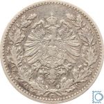 Kaiserreich, 50 Pfennig 1877 G, Wilhelm I., Silber J.8