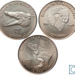 Kuba 3 x 1 Peso 1985 Cuba - Krokodil, Leguan, Papagei, Wildlife Preservation