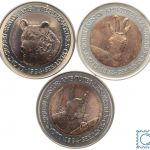 Andorra, 3 x 2 Dinar 1984, Bär, Steinbock, Eichhörnchen, Wildlife Preservation