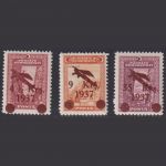 Türkei MiNr. 1016-18 postfrisch - Luftpost Ausgabe 1930 karminbrauner Aufdruck