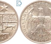 Weimar 3 Mark 1927 A, 400 Jahre Universität Marburg, J.330, Silber