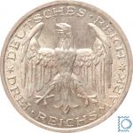 Weimar 3 Mark 1927 A, 400 Jahre Universität Marburg, J.330, Silber