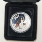 Tuvalu 1 Dollar 2010 | Walking Dogs Border Collie | 1 Oz Unze Silber | Box + CoA