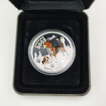 Tuvalu 1 Dollar 2010 | Walking Dogs Beagle | 1 Oz Silber Unze Box + CoA